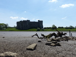 FZ029385 Carew Castle from mud of tidal river.jpg